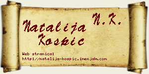 Natalija Košpić vizit kartica